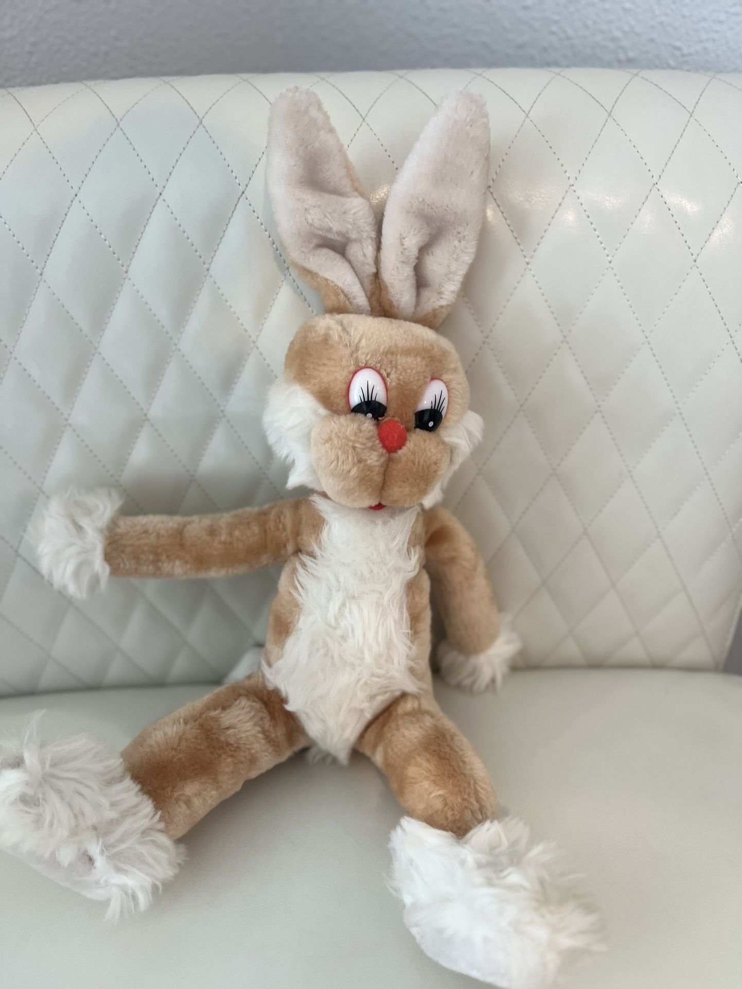 18” Vintage Russ Berrie flip brown bunny rabbit stuffed animal plush