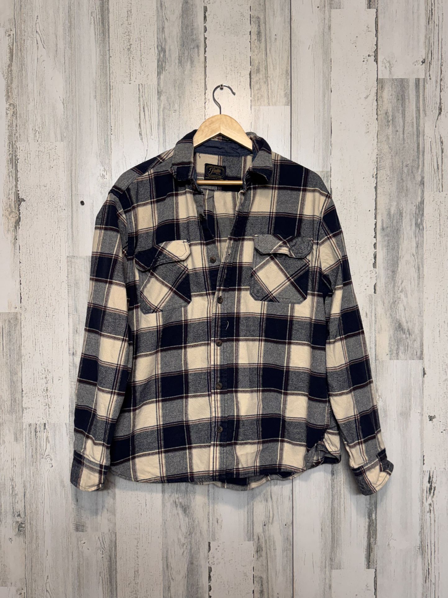 Jachs MFG Heritage Flannel Shirt XXL Plaid Long Sleeve 100% Cotton