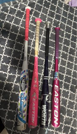 Used softball bats different sizes
