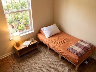 Sendai Tri-Fold Convertible Futon Bed – Solid Mahogany Frame + Premium Mattress