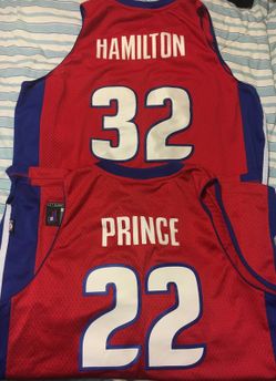 Richard Hamilton & Tashawn Prince jerseys by Reebok size 2XL