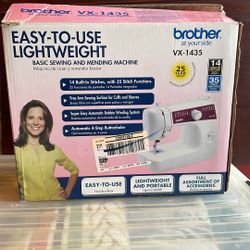BROTHER VX1435 Easy To Use Lightweight Sewing Machine. Used Once!!!