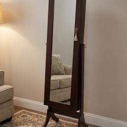Jewelry Armoire w/full length mirror