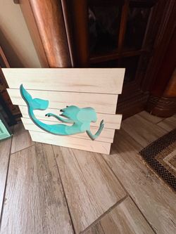 Mermaid Wood Plank Wall Art
