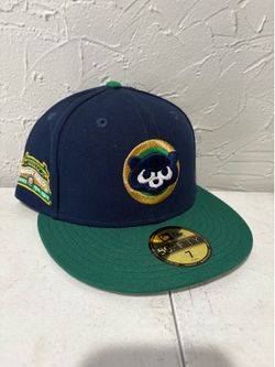 Wrigley Field patch MLB new era Chicago cubs navy blue green Wrigley Field patch 59fifty fitted hat size 7