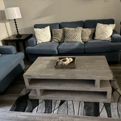 Coffee Table, Entertainment Center & Couch 