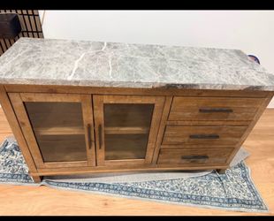 Ashley marble top buffet table