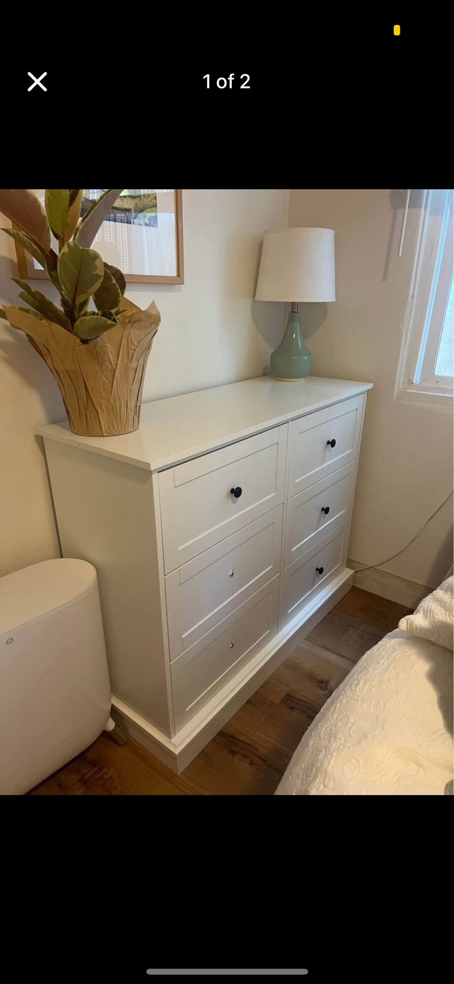 White 6 Drawer Dresser