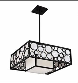 Metropolitan Mosaic Square Pendant Light – Oil Rubbed Bronze