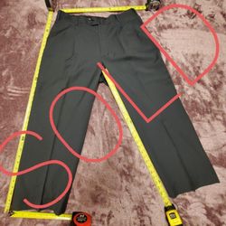 Kirkland Signature Men’s Wool Flat Front Dress Pant Slacks Black size 38/30