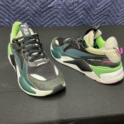 369449-01 Mens Puma RS-X Toys Blue Black Green Runners Running size 10.5