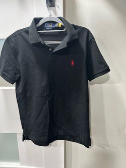black Polo Ralph Lauren cotton mesh polo shirt