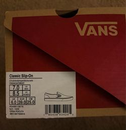 Vans Classic Slip-On Checkered Blue & White – Women’s 8.5 / Men’s 7 – Great Condition