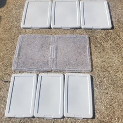 Plastic Storage Container Lids - Replacement / Extras - Small / Medium Sized - 8 Ea - Sterlite & Container Store