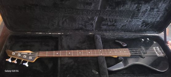 1980s Yamaha RBX 300 bass with Fendor Rumble 15 Amp. Hard Case .