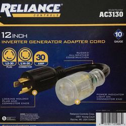 Moving, Must GO TODAY! • Generator Adapter Cord | L5-30P to L14-30C - NIB