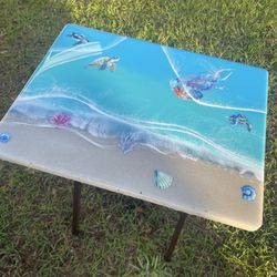 Tv Tray Table Folding Turtles , Epoxy 