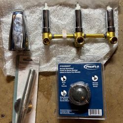 Kit completo 3 manerales + shower head + spout + shower arm (todo nuevo)