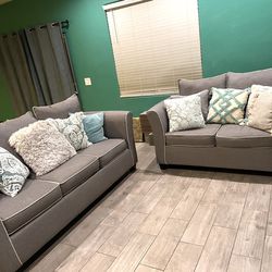 Grey Couch And Loveseat