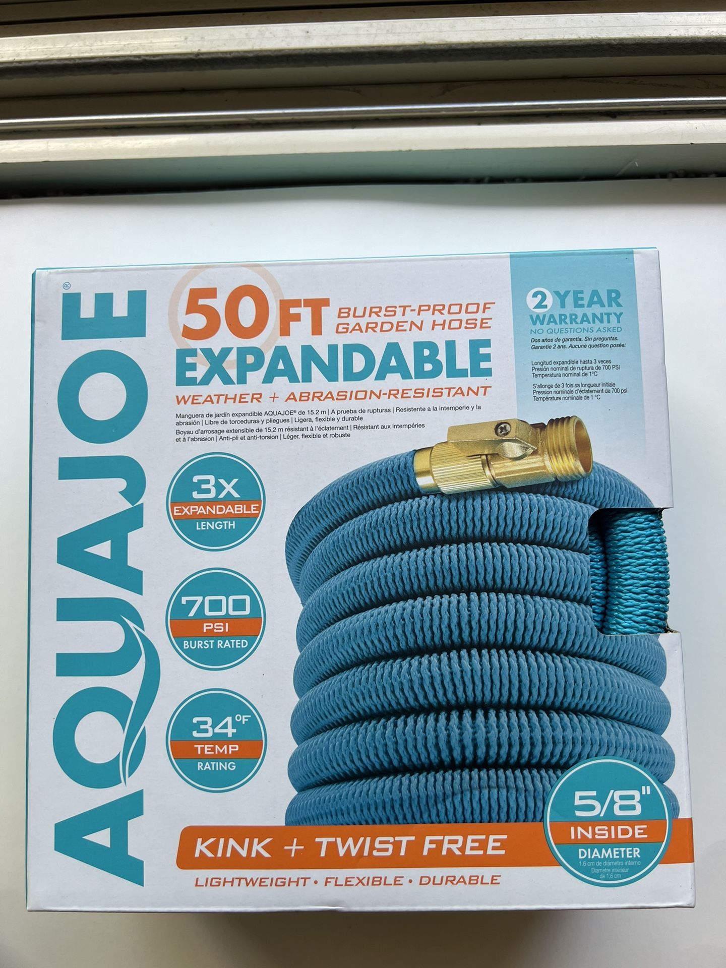 Aqua Joe Kink-free 50ft Expandable Garden Hose
