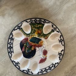 Rooster Egg Plate 