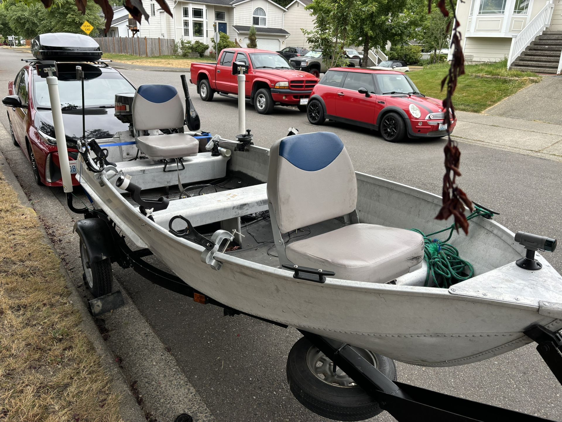 12’ Aluminum Boat And Trailer