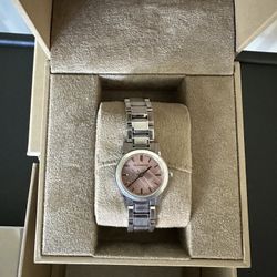 Burberry Woman Watch Pink Face