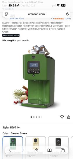 LEVO II+ - Herbal Oil Infusion Machine Plus Filter Technology - Botanical Extractor, Herb Dryer, Decarboxylator, & Oil Infuser - Easy Edible Infusion 