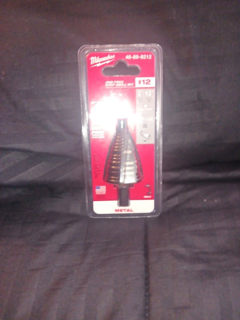 Milwakee Jam Free Step Drill Bit.