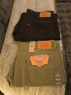 Levis 501 light olive and dark brown size 44x34 @40each