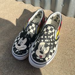 Like New Used Once Disney Vans Box Not Included 