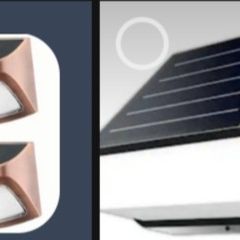 Solar Outdoor Security LED(3) Lights, Remote, Dusk To Dawn, Motion, Copper