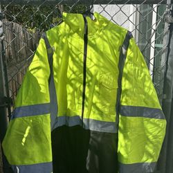 HI VIZ COLD WEATHER/RAIN WORK JACKET 