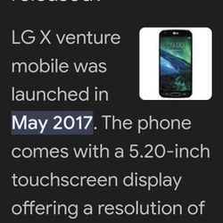 ALMOST NEW FULLY UNLOCKED LG X VENTURE AT&T SMARTPHONE. 