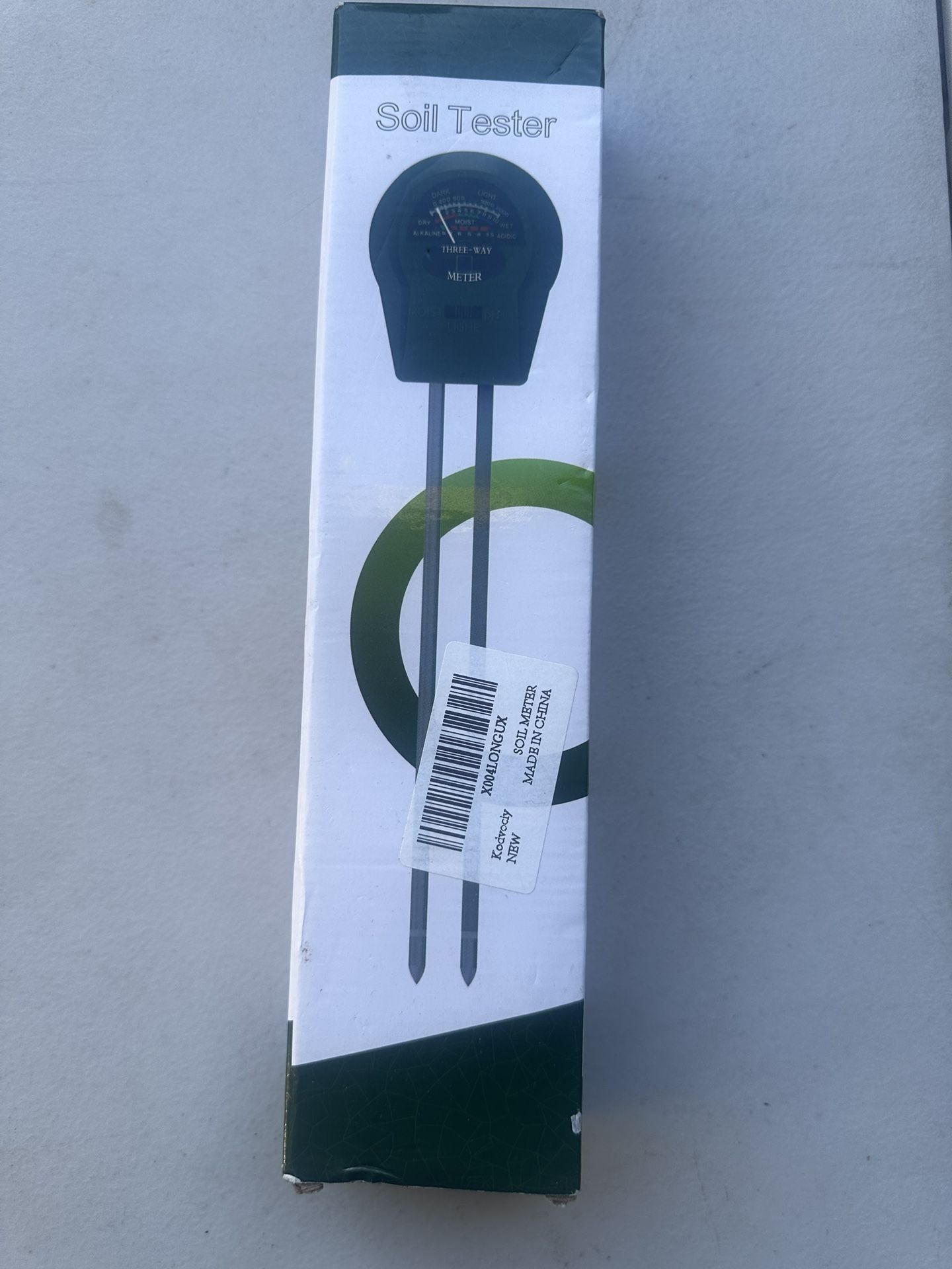 3-in-1 Soil pH Meter - Moisture, Light, and pH Tester for Garden, Lawn, Farm, Indoor & Outdoor Plant Care, Green