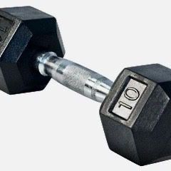 Rubber Hex Dumbbells - Various Sizes Available 
