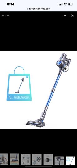 Greenote Cordless Vacuum Vacuum Cleaner 23KPA, Lightweight Stick Vacuum Cordless, Removable Battery, Suitable for Home Car Hard Floors Carpets