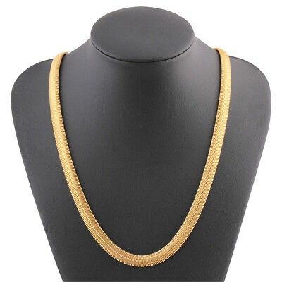 23" Gold Plated Flat Snake Chain.