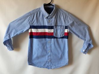 Tommy Hilfiger boys blue button-down shirt size S