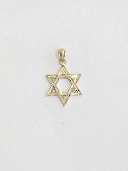 10kt Real Gold Star David Pendant