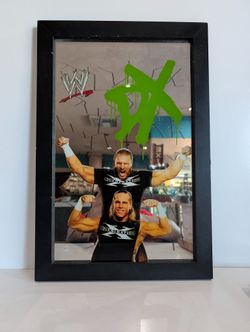 WWE DX D Generation X Framed Mirror Wall Art Triple H Shawn Michaels 2007