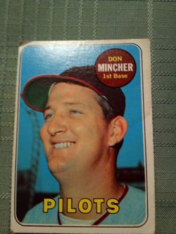 Vintage 1969 Topps baseball/Don mincher- pilots/card # 285