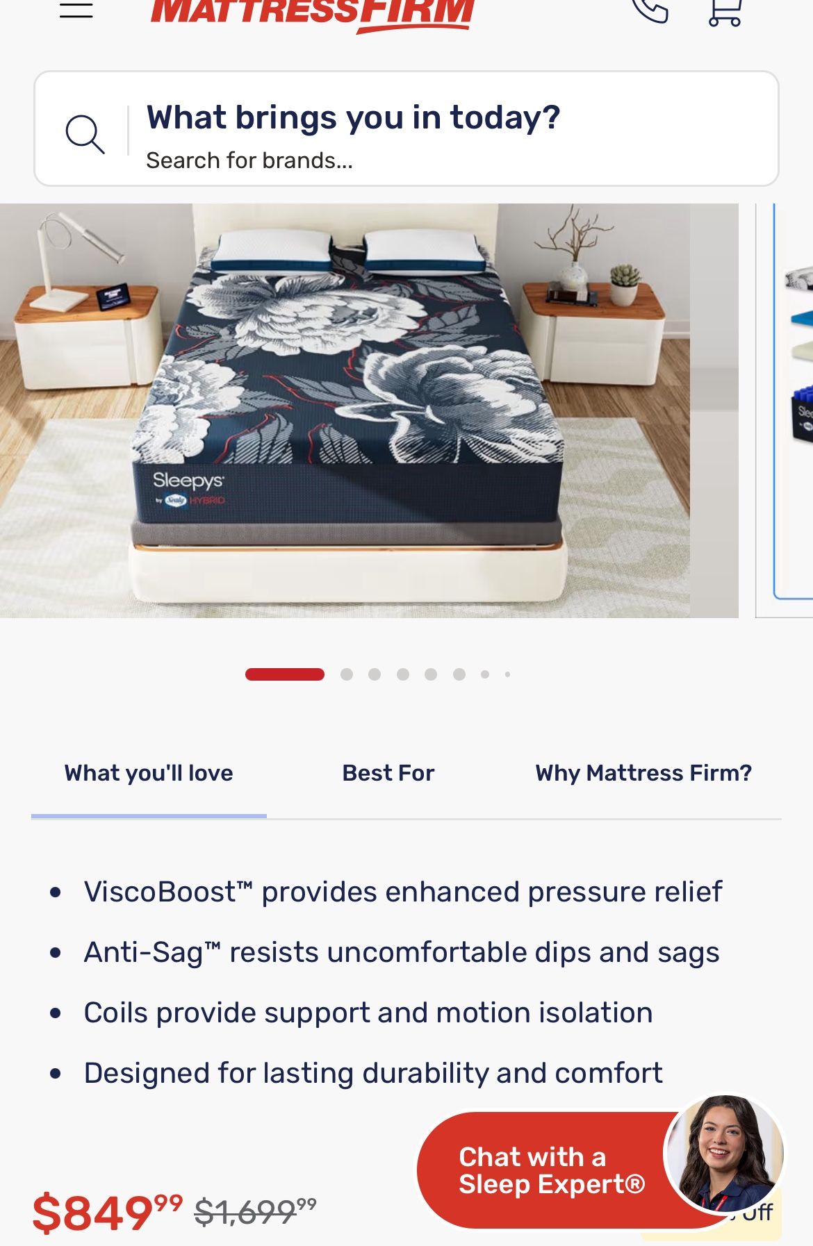 Queen Sleepy's By Sealy Hybrid HD Firm Mattress