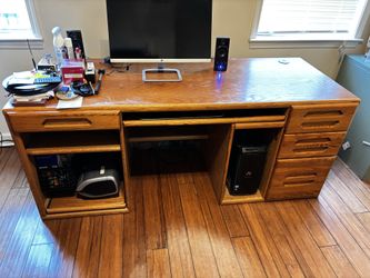 Hardwood desk