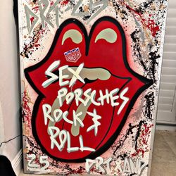 36x48 Custom Rolling Stones Painting 