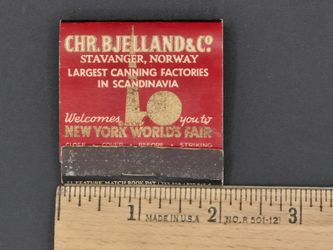 Vintage Chr. Bjelland & Co King Oscar Sardines Match Book