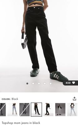 Topshop Mom Jeans in Black