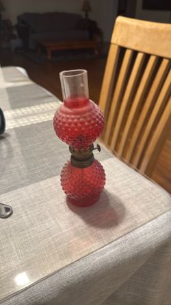 Small red oil lamp