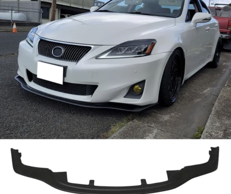 Fits 11-13 Lexus IS250 IS350 Sedan JDM Unpainted Front Bumper Lip Splitter PP