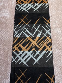 100% New Silk Scarf Brown Black And White Abstract Design / Check out my other items!!!
